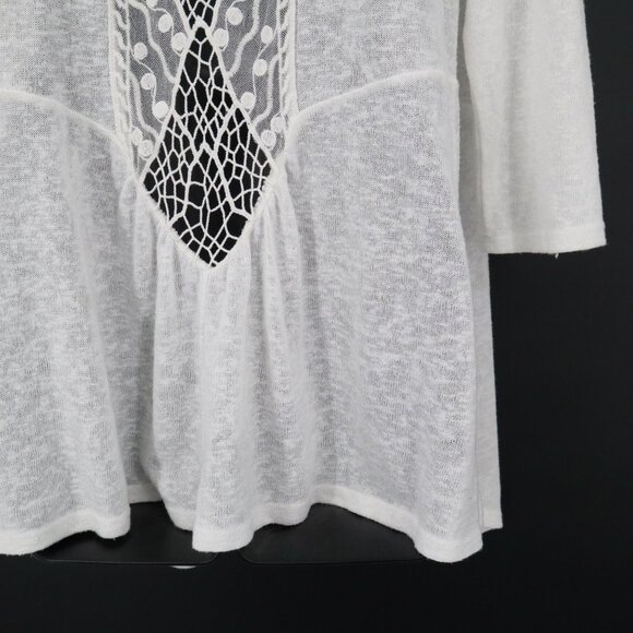 Torrid Cardigan Womens 0 White Boho Ethereal Resort Coastal Crochet Grannycore - Picture 14 of 16